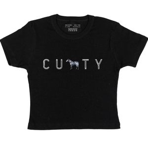 Beyoncé Women's Official Renaissance World Tour Merch Crop T-Shirt C*NTY